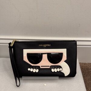 Karl Lagerfeld Black and White Clutch